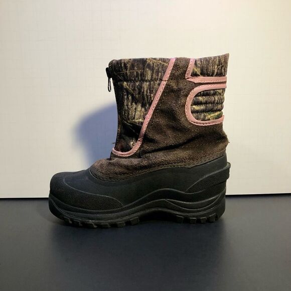 Girls ITASCA Brown / Camo Print Outdoor Boots / Size 2 - Picture 8 of 10